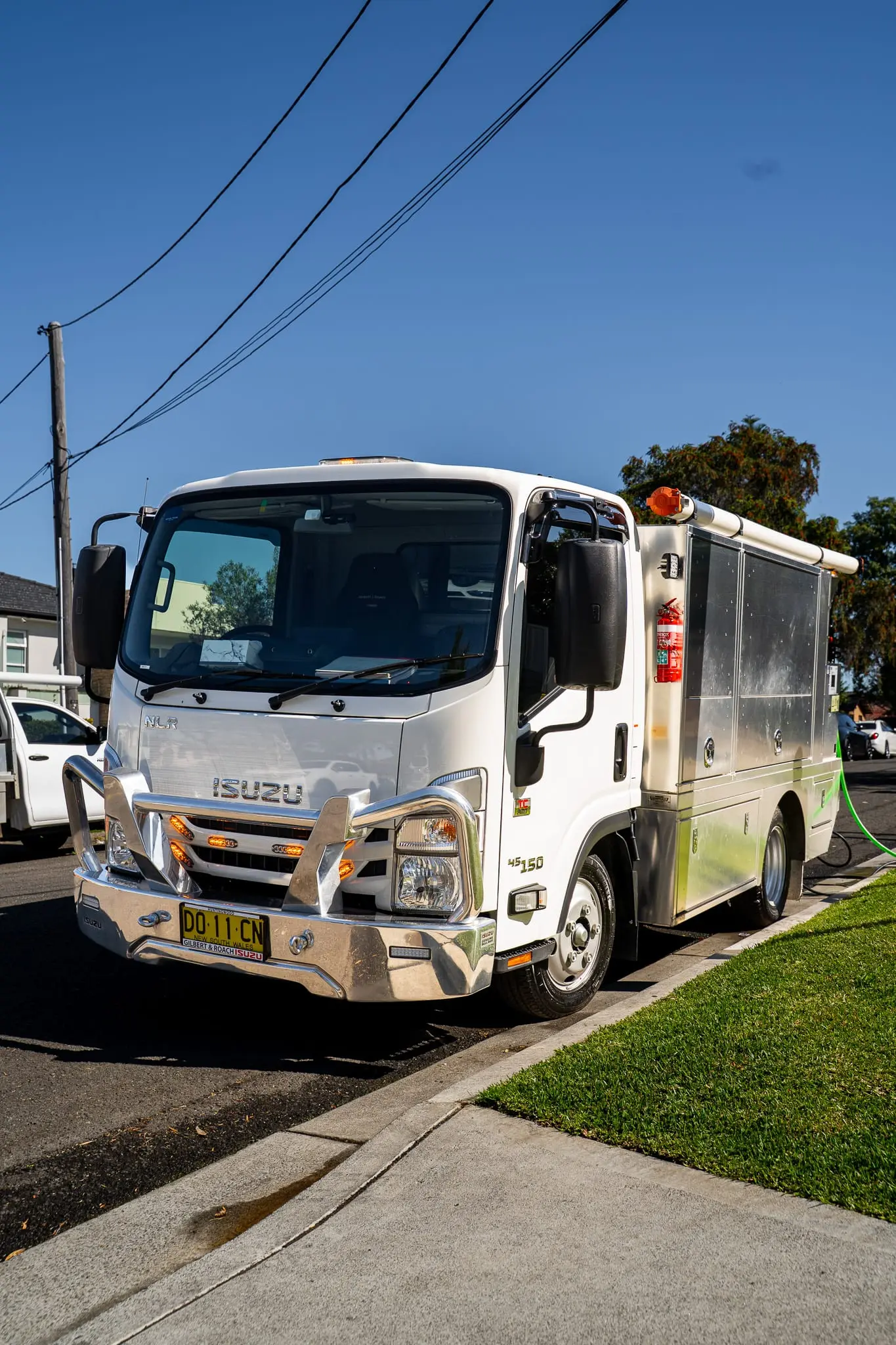 Mr Flow Plumbing service truck parked kerbside in Sydney