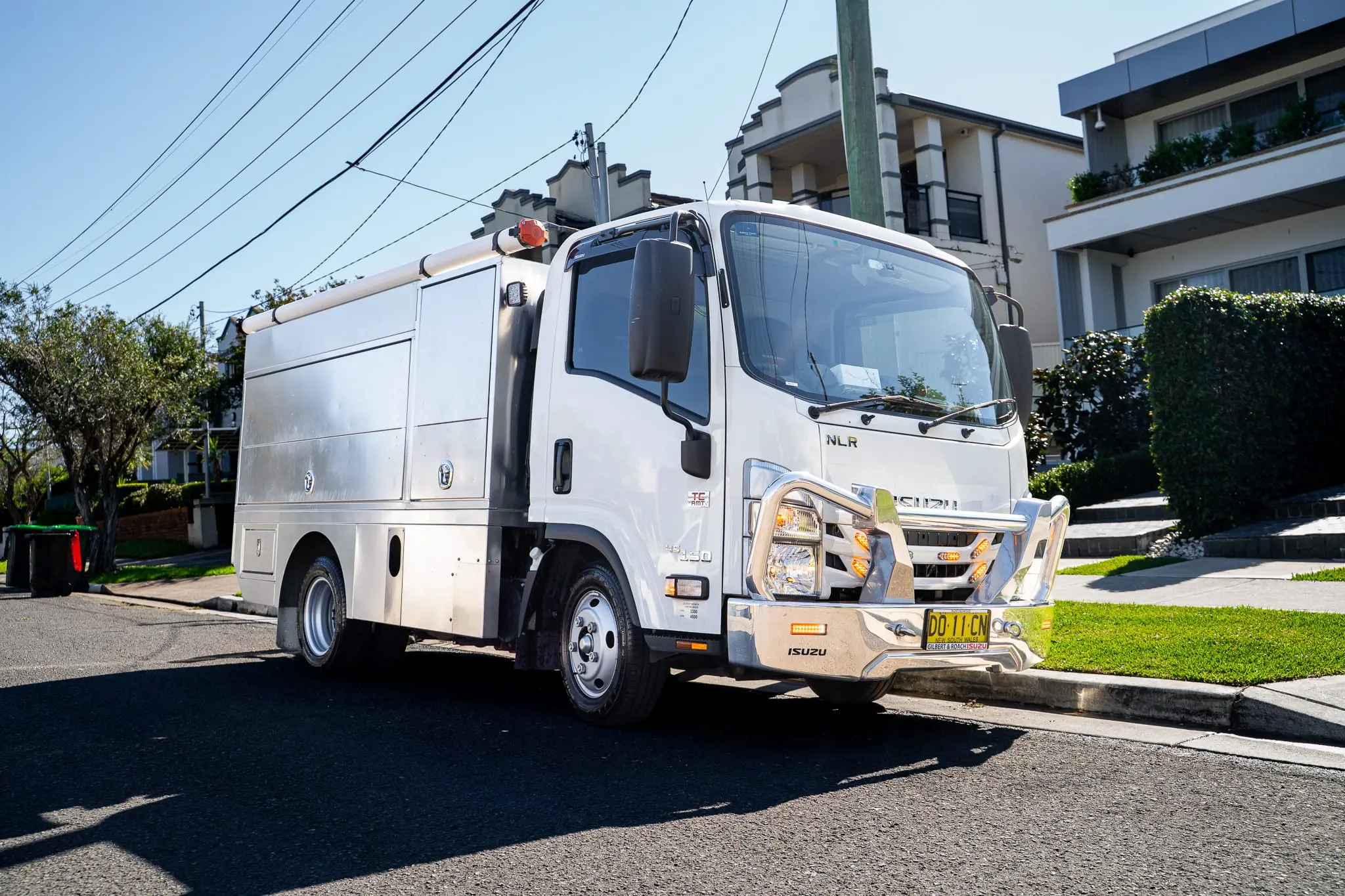 The fully-stocked Mr Flow Plumbing service truck on a Sydney street